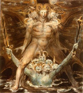 William Blake, "The Great Red Dragon and the Beast from the Sea," c. 1805