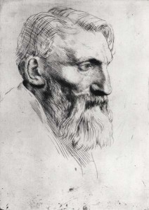 Auguste Rodin (1840–1917) drawn by Alphonse Legros (1837–1911)