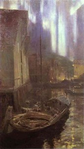 Constantin Korovin, Hammerfest-Aurora Borealis, 1894–1895. Oil on Canvas