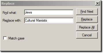 Search and Replace: Jews