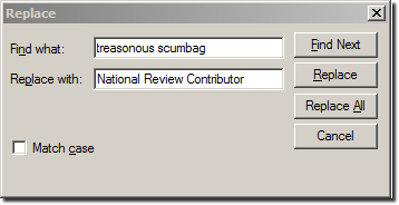 Search and Replace: National Review
