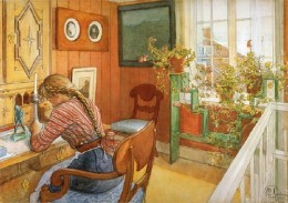 Carl Larsson, "The Letter," 
